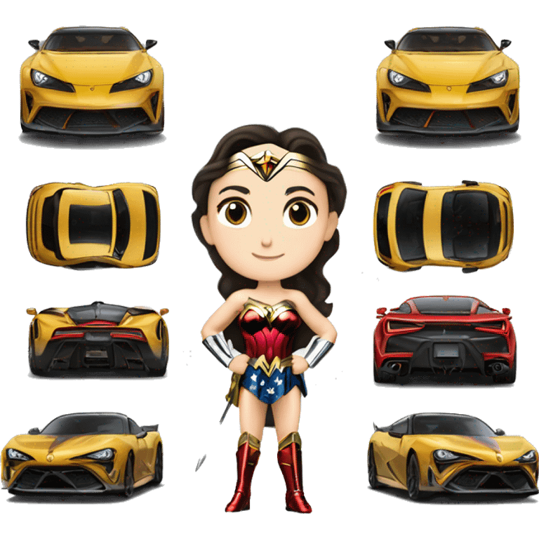 Linda Carter as Wonder Woman Long wheelbase widened Toyota 86 hypercar emoji