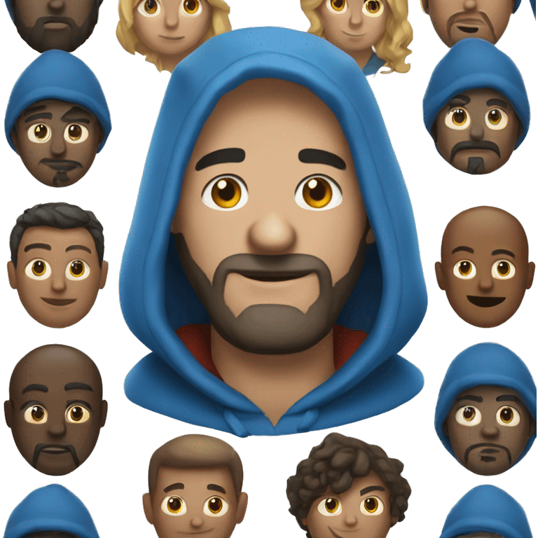 The man in the blue hood emoji