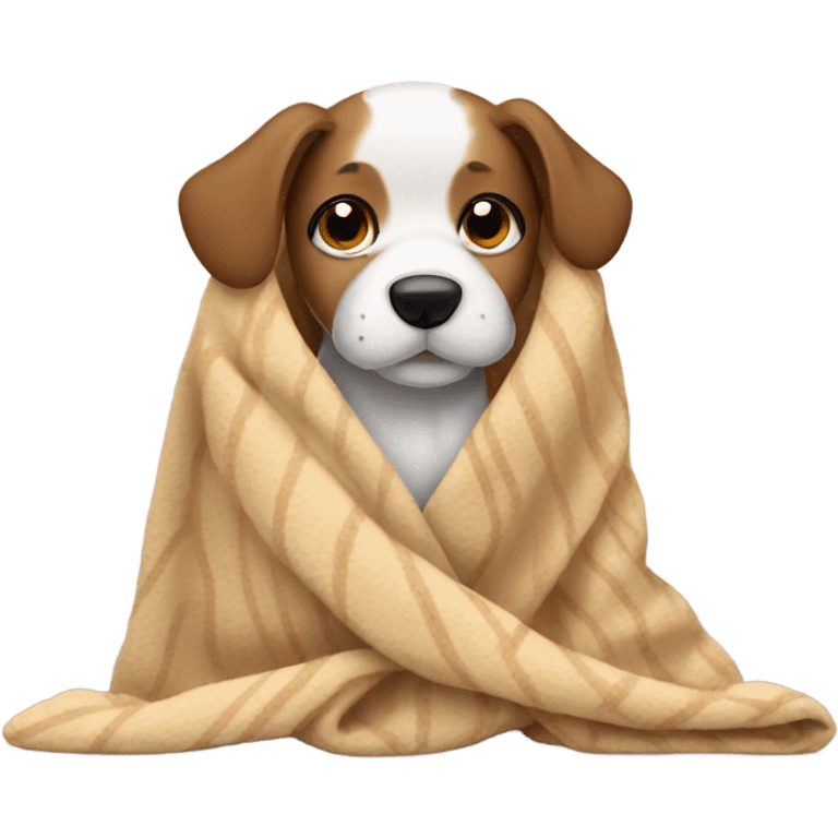 dog using a cozy blanket  emoji