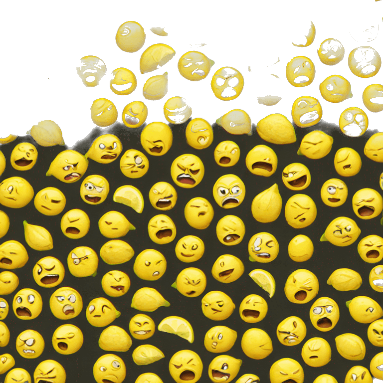 angry face emoji lemon emoji