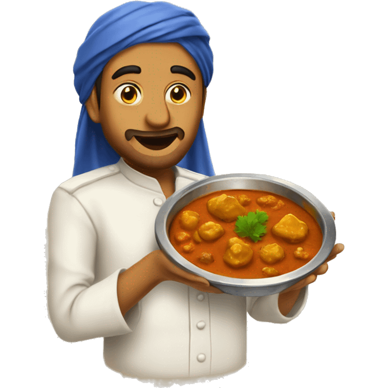 Indian dish with curry ￼sauce  emoji