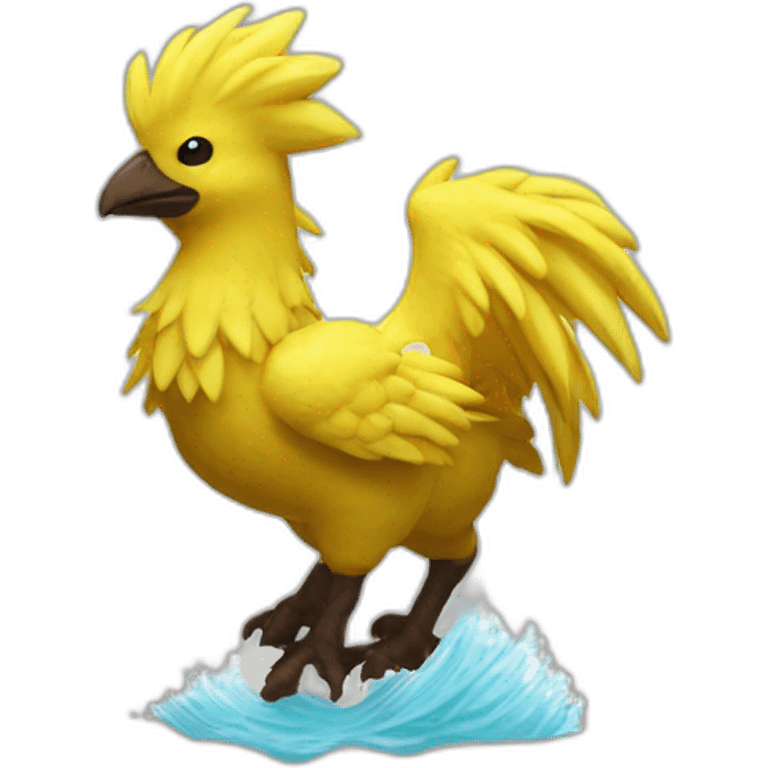 Chocobo wave emoji