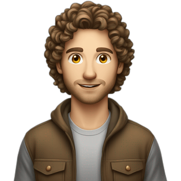 Male Photographer Caucasian curly brunette emoji