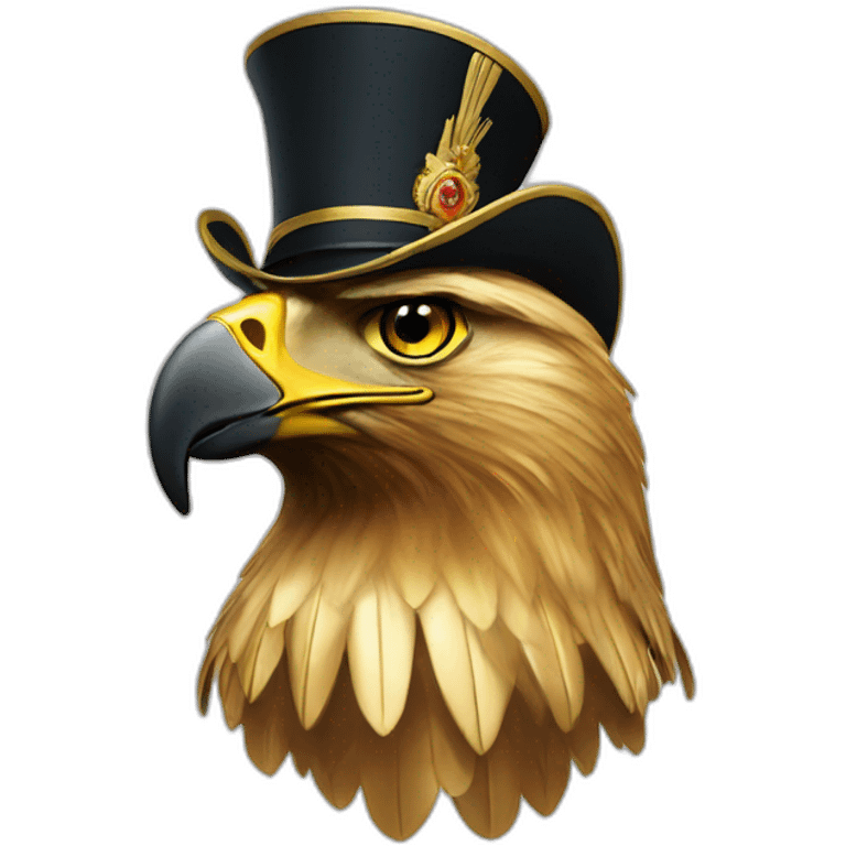 golden imperial eagle with napoleon hat emoji