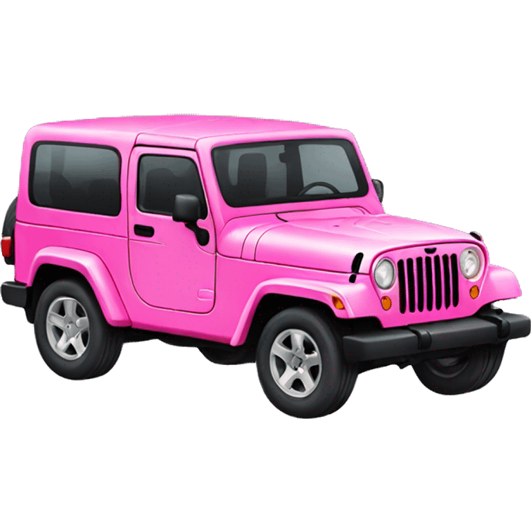 pink and gold jeep emoji