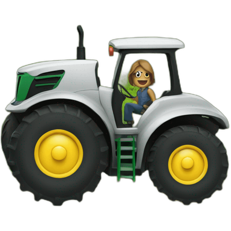 Chérubin in a tractor  emoji