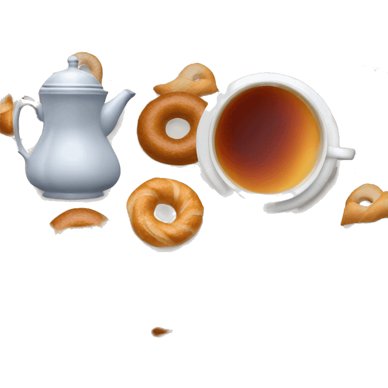 simit and tea emoji