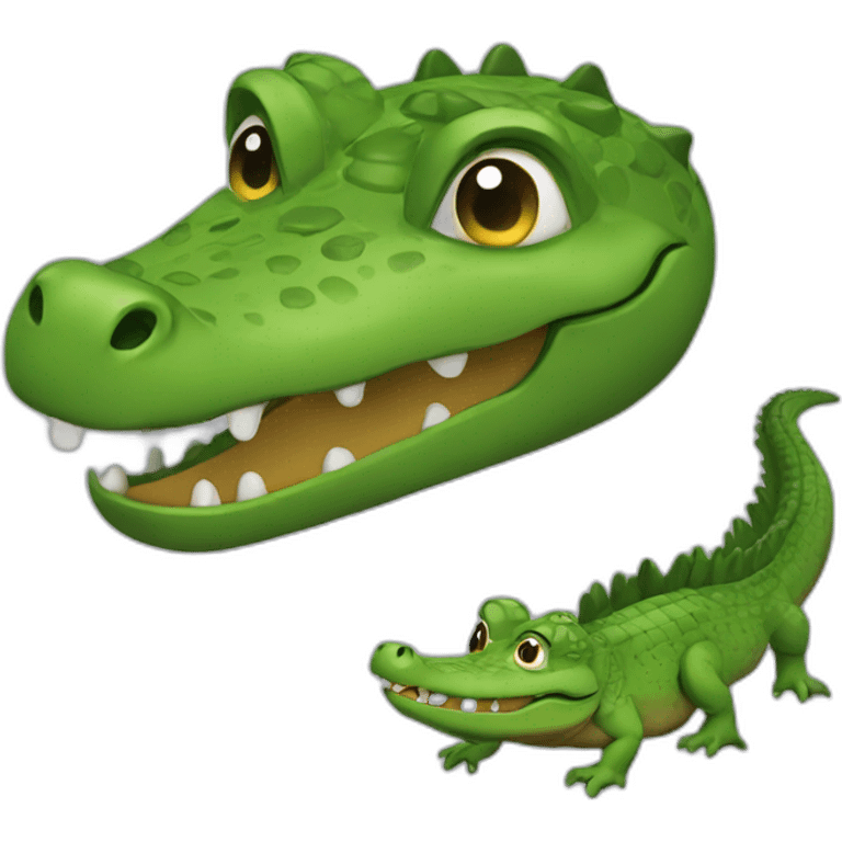 Chat sur crocodile emoji