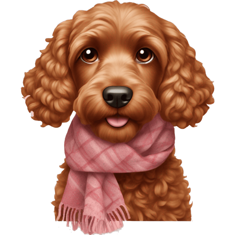 Red cockapoo with Dior scarf emoji