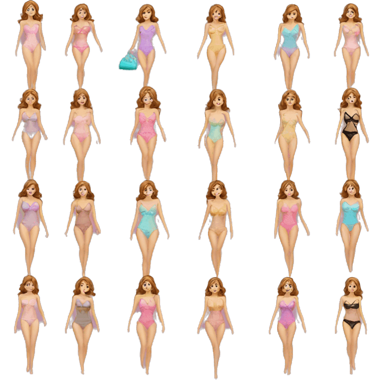 buying and choosing lingerie emoji