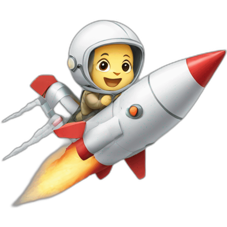 Baby riding a missile emoji