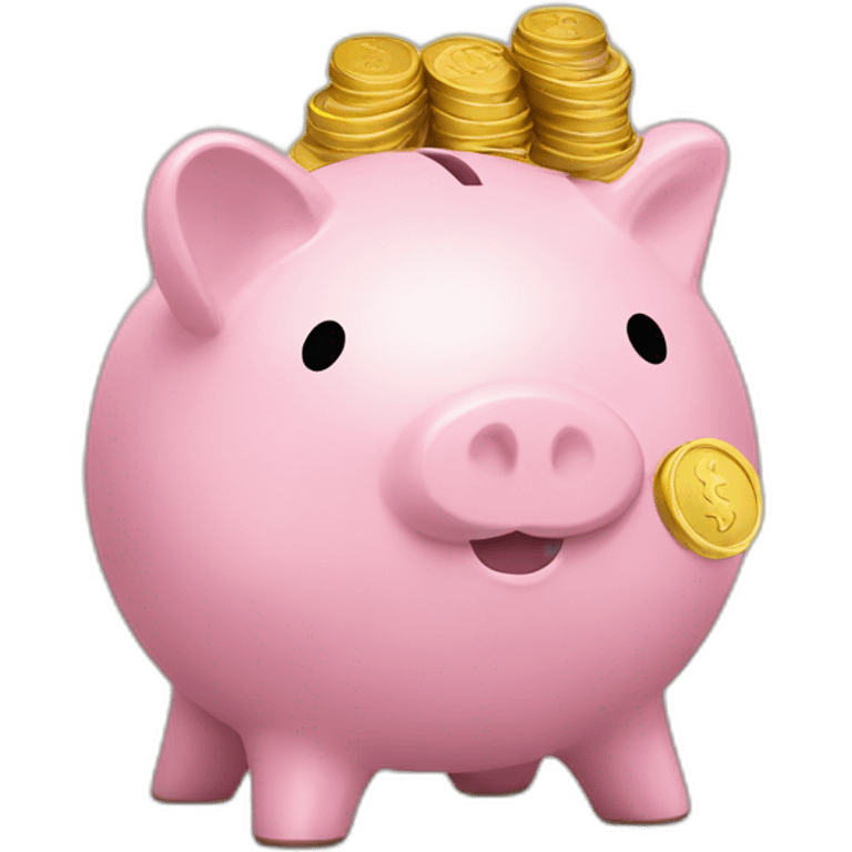 piggybank with coins emoji