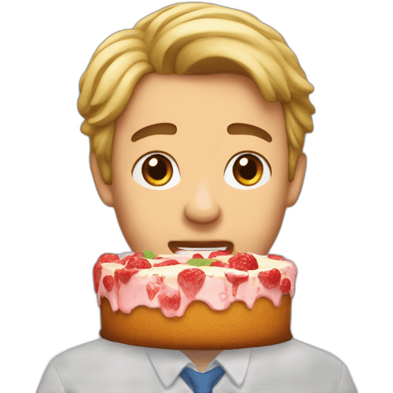 Carlson eats cake emoji