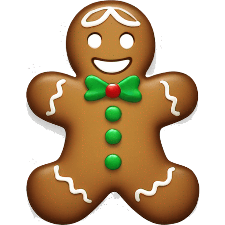 christmas gingerbread with snowflakes emoji