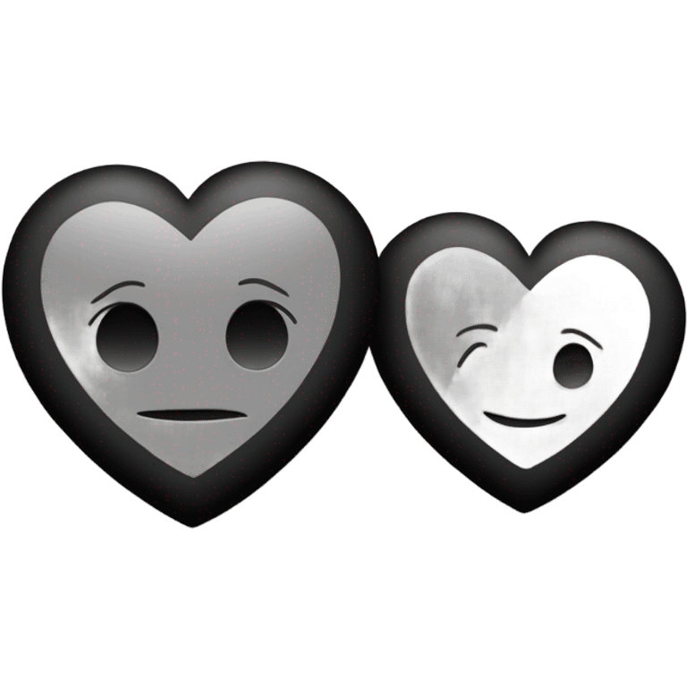 Two hearts black emoji