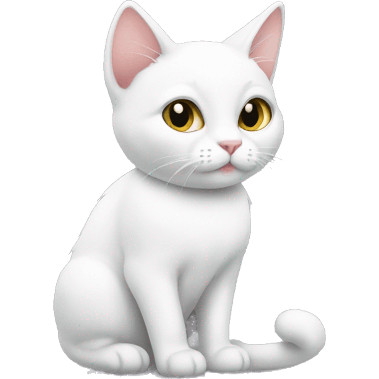 White cat coquette  emoji