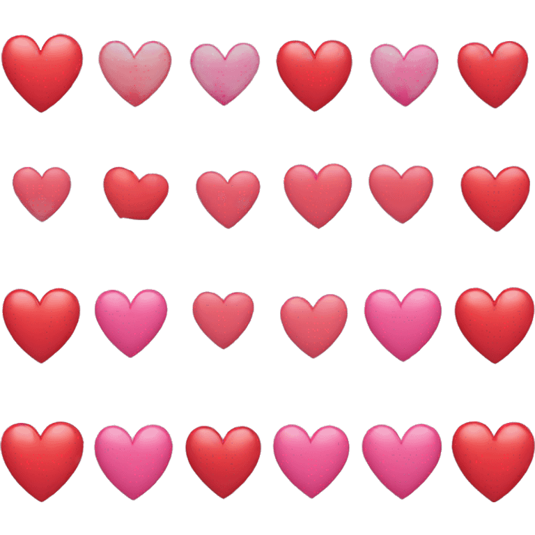 Un corazón mitad rojo mitad rosa emoji