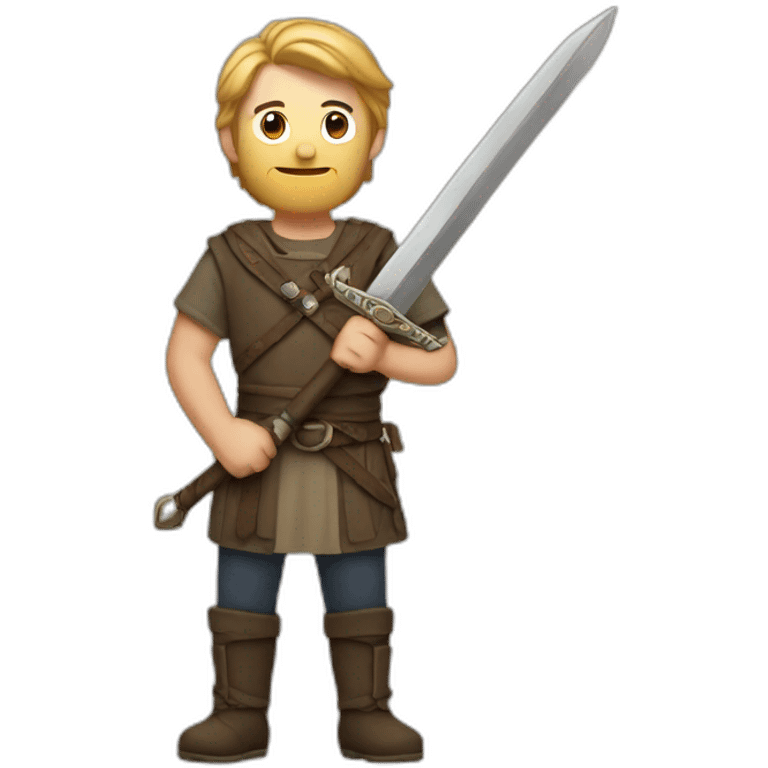 steve With a sword emoji