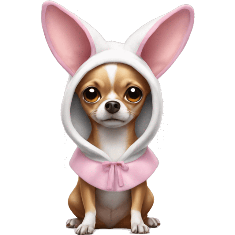 chihuahua in bunny costume  emoji