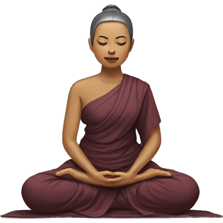 Female Buddhist prostration emoji