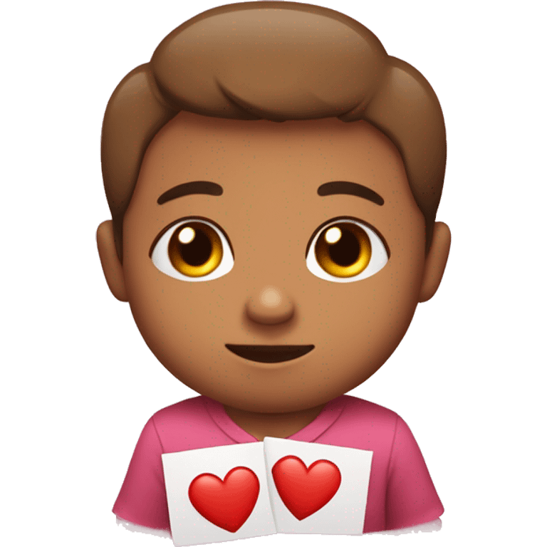 Bebé con corazones  emoji