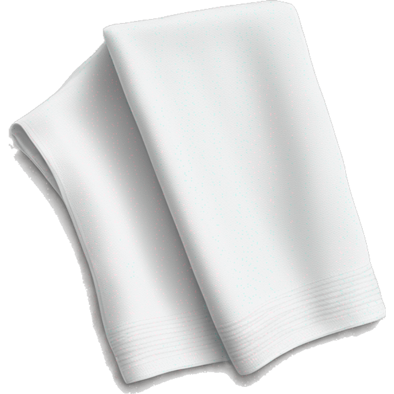 Realistic folded white dish towel. emoji