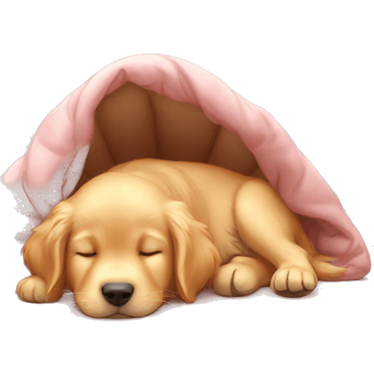 Golden retriever puppy Sleep  emoji