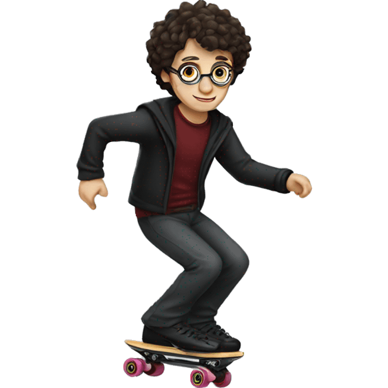 Harry Potter rollerskating emoji