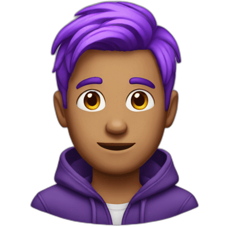 guy with purple hair emoji