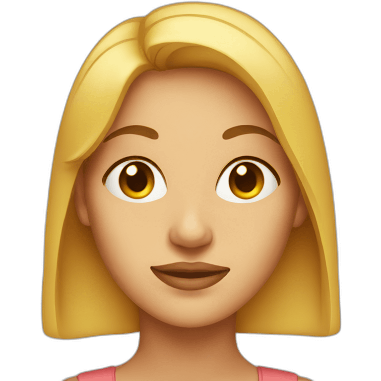 full-face female profile with a hump in the nose emoji