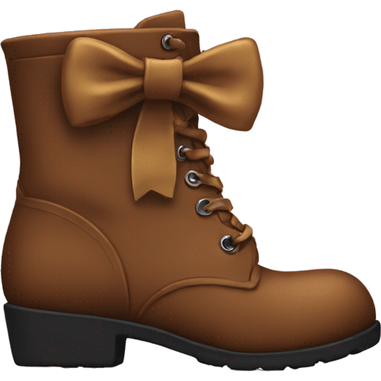 A boot with a bow on it emoji