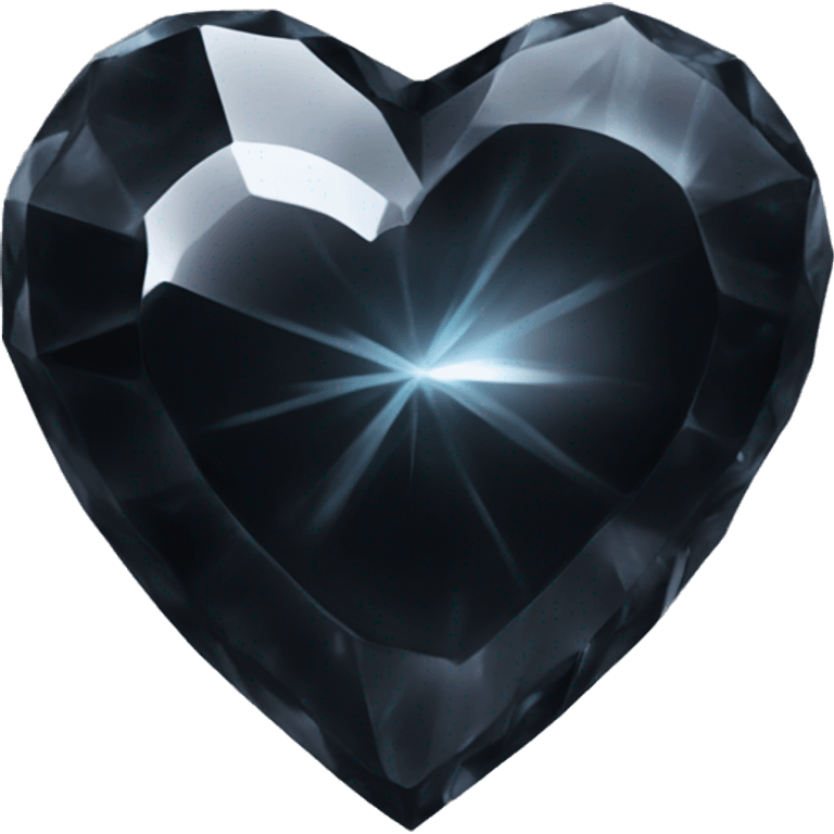 Black crystal heart emoji