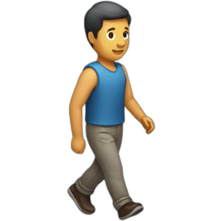 Isometric person wALKING emoji