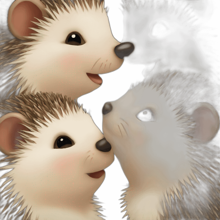 hedgehog kiss emoji