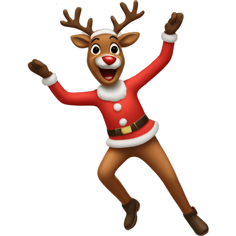 Dancing Rudolph  emoji