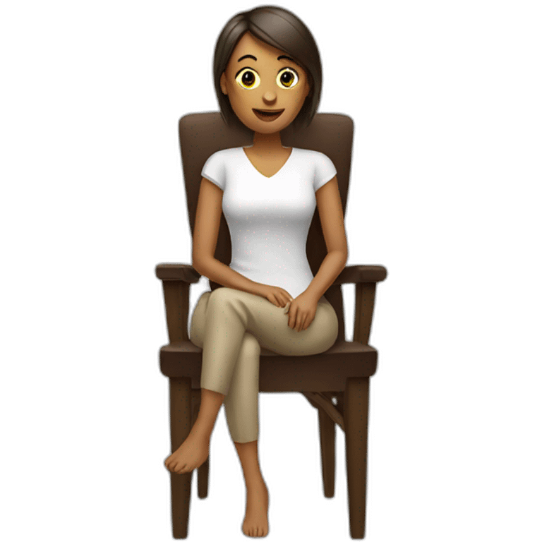 Women on a chair emoji