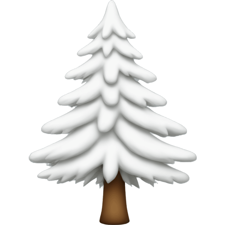  actual white fir christmas tree isolated.  emoji