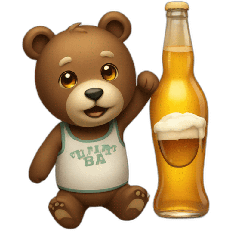 drunk bear emoji