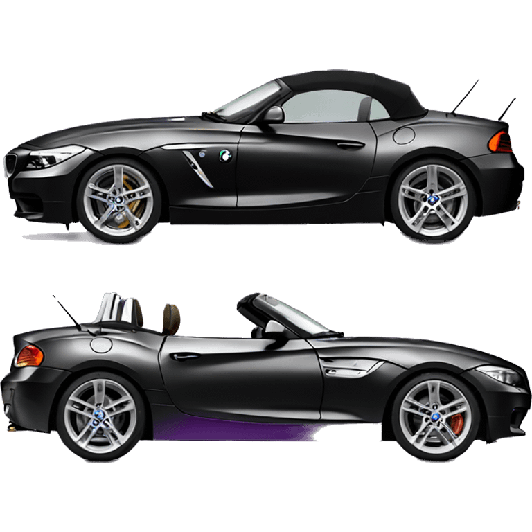 black bmw z4 with purple rims emoji