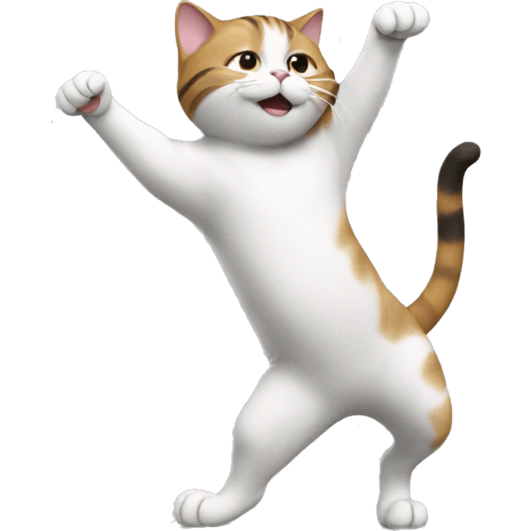 Cat doing a dab emoji