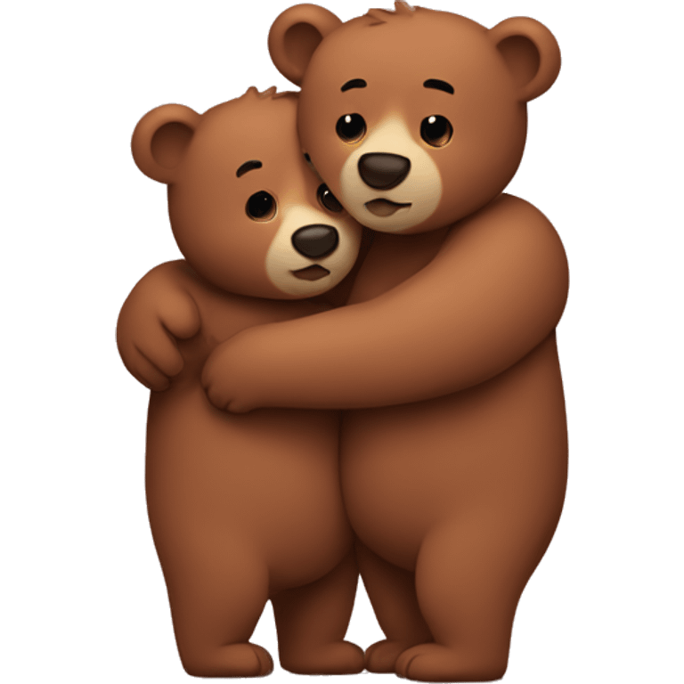 Bears hugging emoji