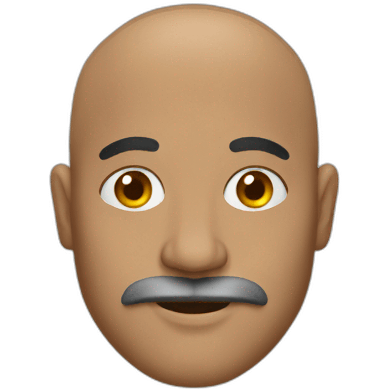 Muslim bald man with mustache emoji