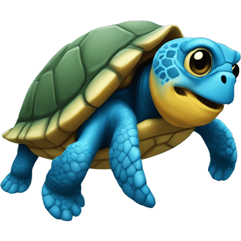 turtle that is blue and yellow' emoji