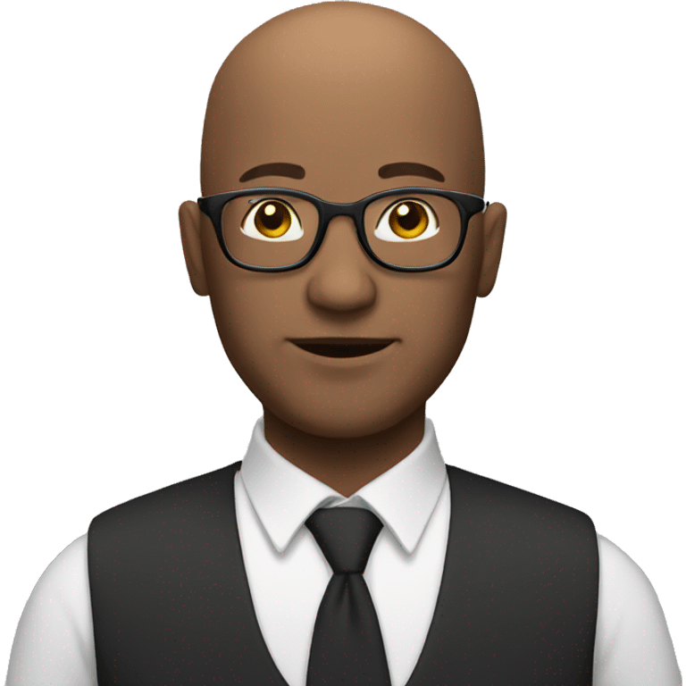 bald man with glasses emoji