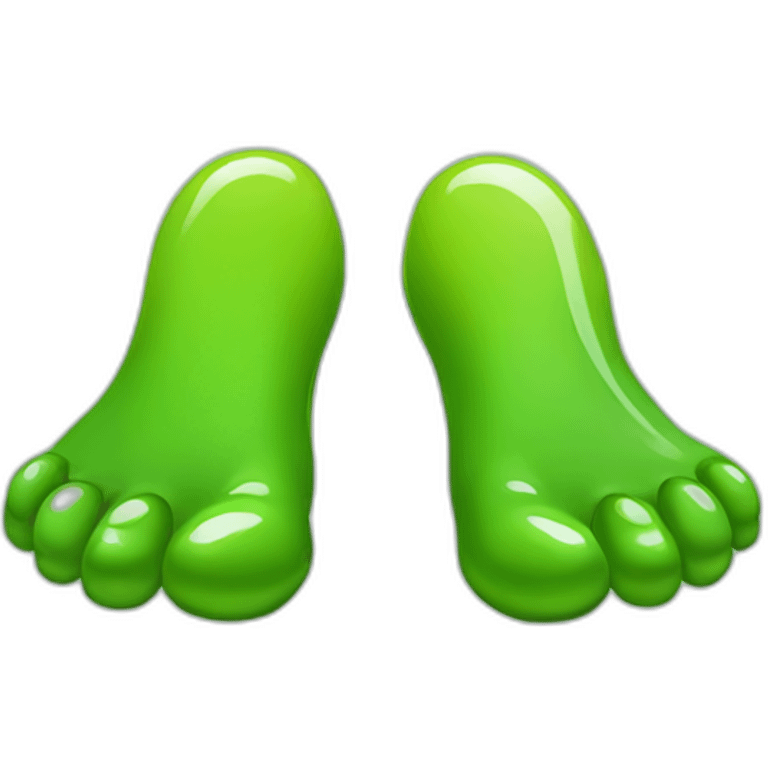 Feet with green varnish emoji