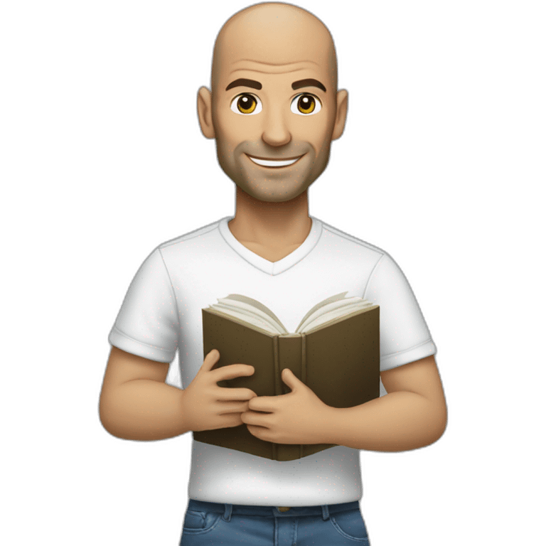 zineeddine zidane holding a book emoji