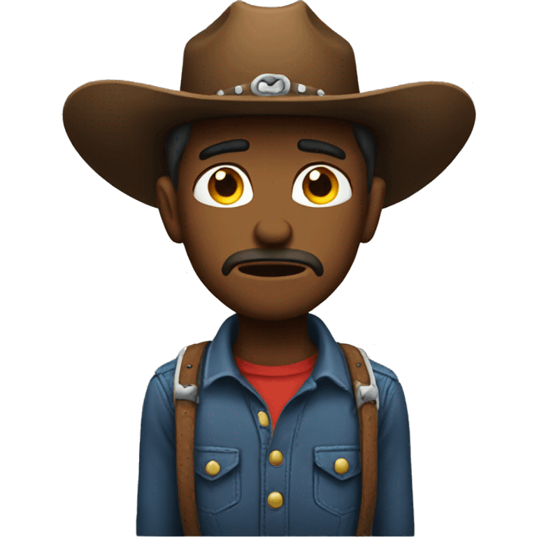 Sad cowboy emoji  emoji