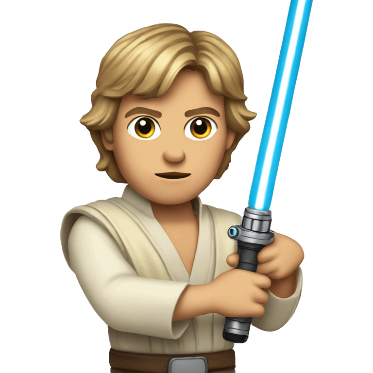 luke skywalker holding a light saber emoji