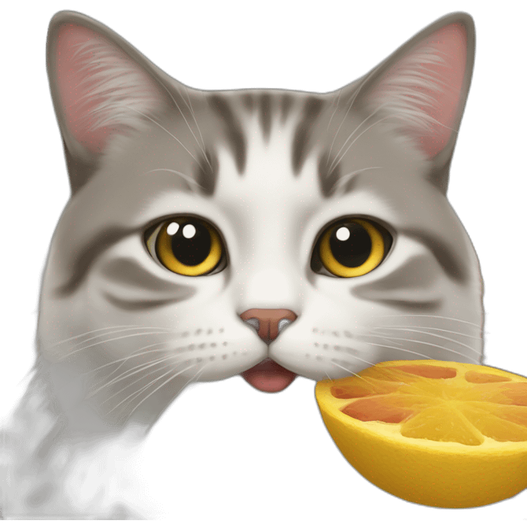 Chat qui mange un chat emoji