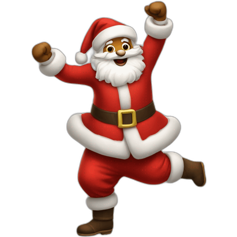 santa claus dancing emoji